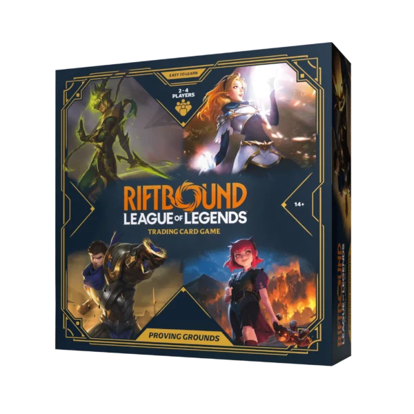 Riftbound Proving Grounds Set - Das ultimative TCG Starter Set für Einsteiger frontal schräg präsentiert von Amzicards