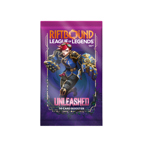 Riftbound Set 3 Unleashed Booster Pack Frontalansicht - Einzelbooster der neuesten Erweiterung bei Amzicards