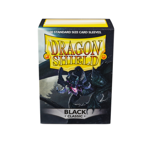 Dragon Shield Black Classic Sleeves 100 schwarze Standard-Hüllen für Riftbound und TCG-Karten