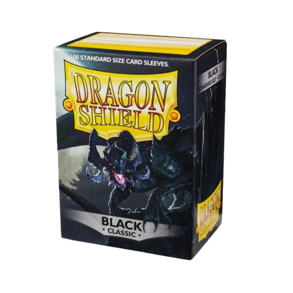 Dragon Shield Black Classic Sleeves 100 schwarze Standard-Hüllen für Riftbound und TCG-Karten