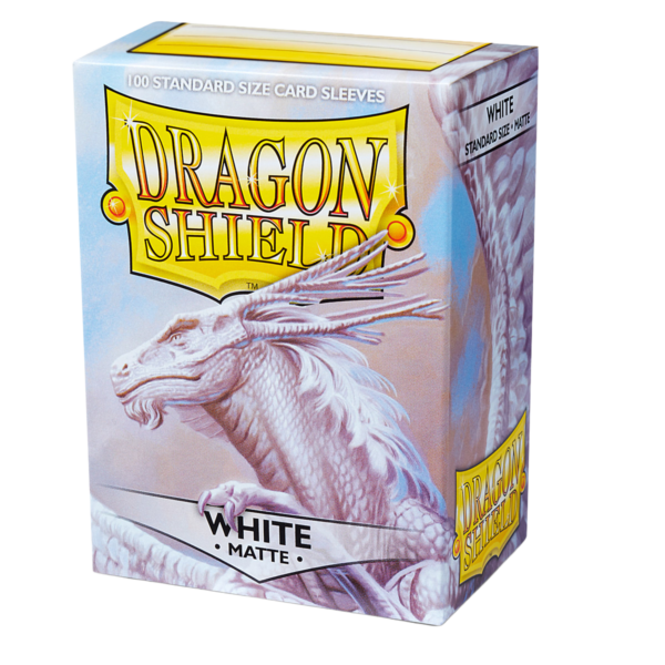 Dragon Shield White Matte Sleeves 100 weiße Standard-Hüllen für Riftbound und TCG-Karten