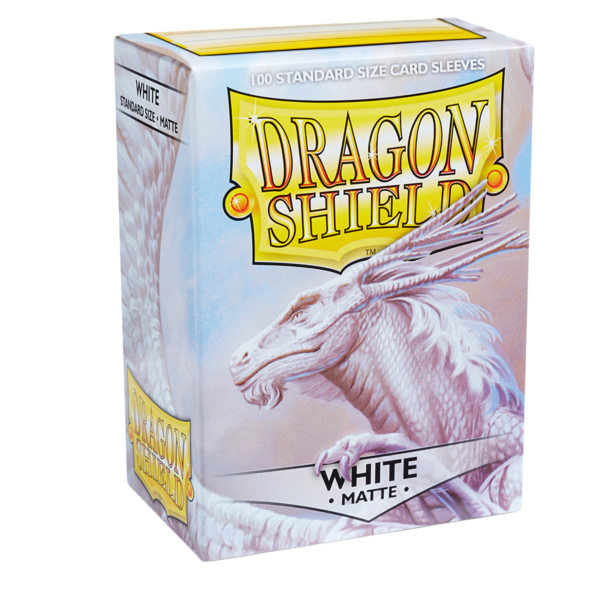 Dragon Shield White Matte Sleeves 100 weiße Standard-Hüllen für Riftbound und TCG-Karten