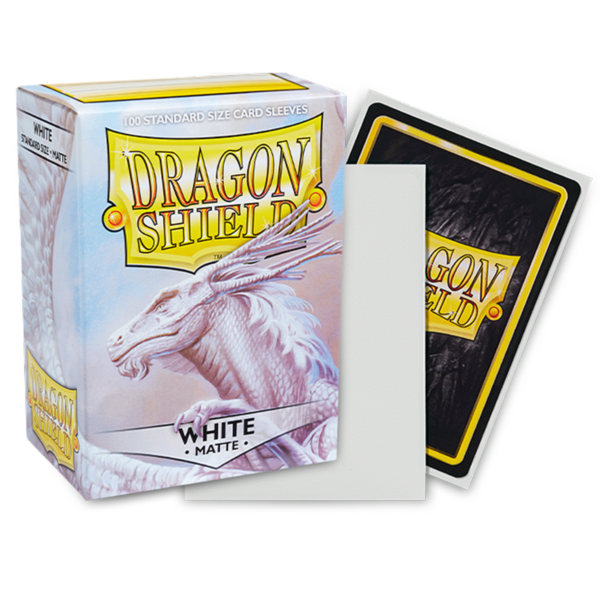Dragon Shield White Matte Sleeves 100 weiße Standard-Hüllen für Riftbound und TCG-Karten