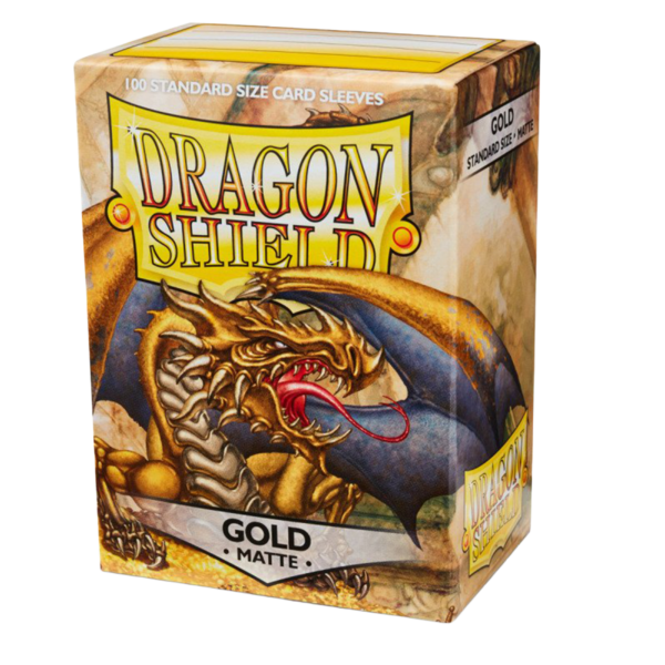 Dragon Shield Gold Matte Sleeves 100 goldene Standard-Hüllen für Riftbound und TCG-Karten
