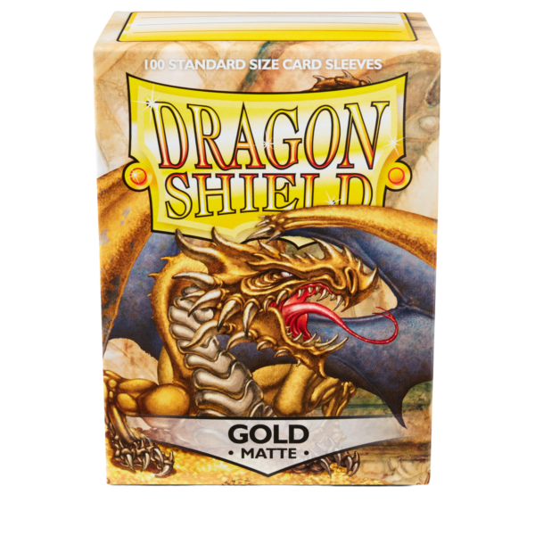 Dragon Shield Gold Matte Sleeves 100 goldene Standard-Hüllen für Riftbound und TCG-Karten