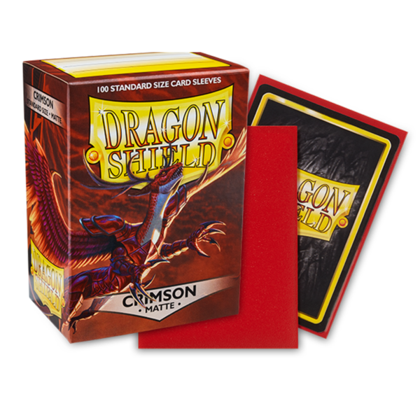 Dragon Shield Crimson Matte Sleeves 100 rote Standard-Hüllen für Riftbound und TCG-Karten