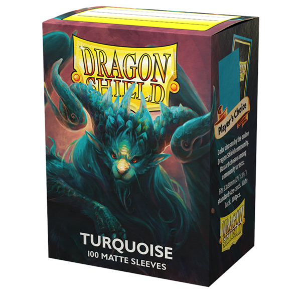Dragon Shield Player’s Choice Turquoise Matte Sleeves 100 türkise Standard-Hüllen für Riftbound und TCG-Karten