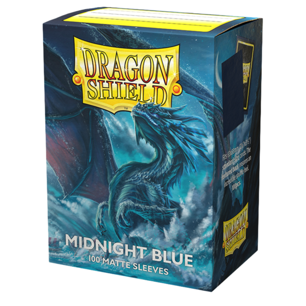 Dragon Shield Midnight Blue Matte Sleeves 100 dunkelblaue Standard-Hüllen für Riftbound und TCG-Karten