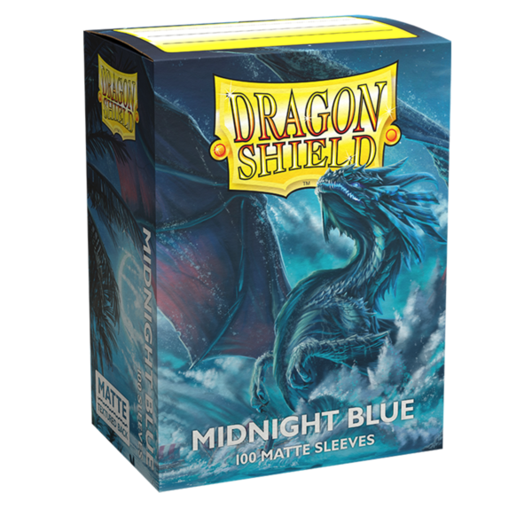 Dragon Shield Midnight Blue Matte Sleeves 100 dunkelblaue Standard-Hüllen für Riftbound und TCG-Karten