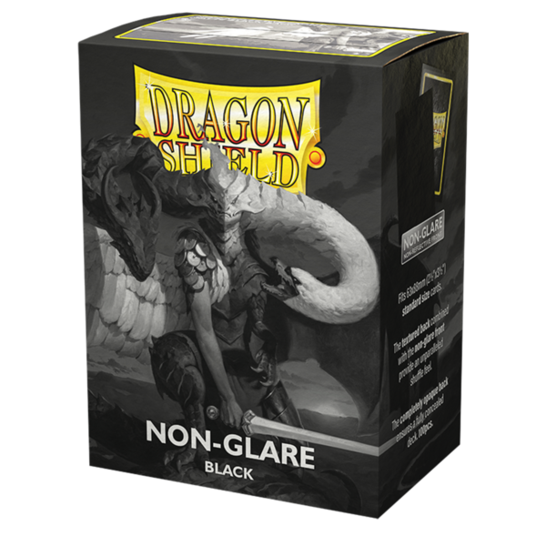 Dragon Shield Non-Glare Black V2 Matte Sleeves 100 schwarze Standard-Hüllen für Riftbound und TCG-Karten
