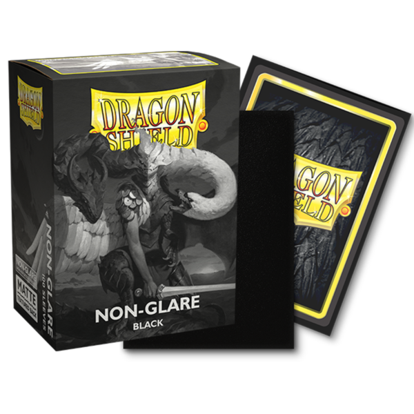 Dragon Shield Non-Glare Black V2 Matte Sleeves 100 schwarze Standard-Hüllen für Riftbound und TCG-Karten