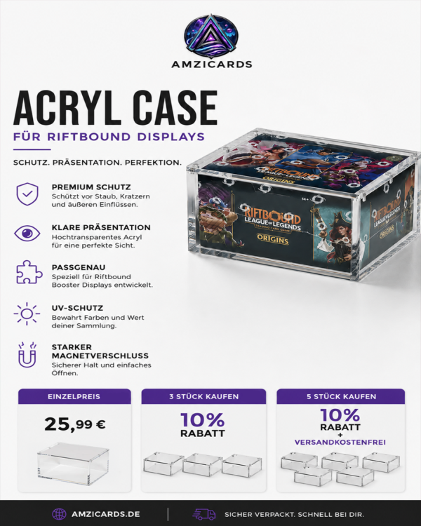 The Acrylic Box | Riftbound - League of Legends Booster Box | Acryl Case